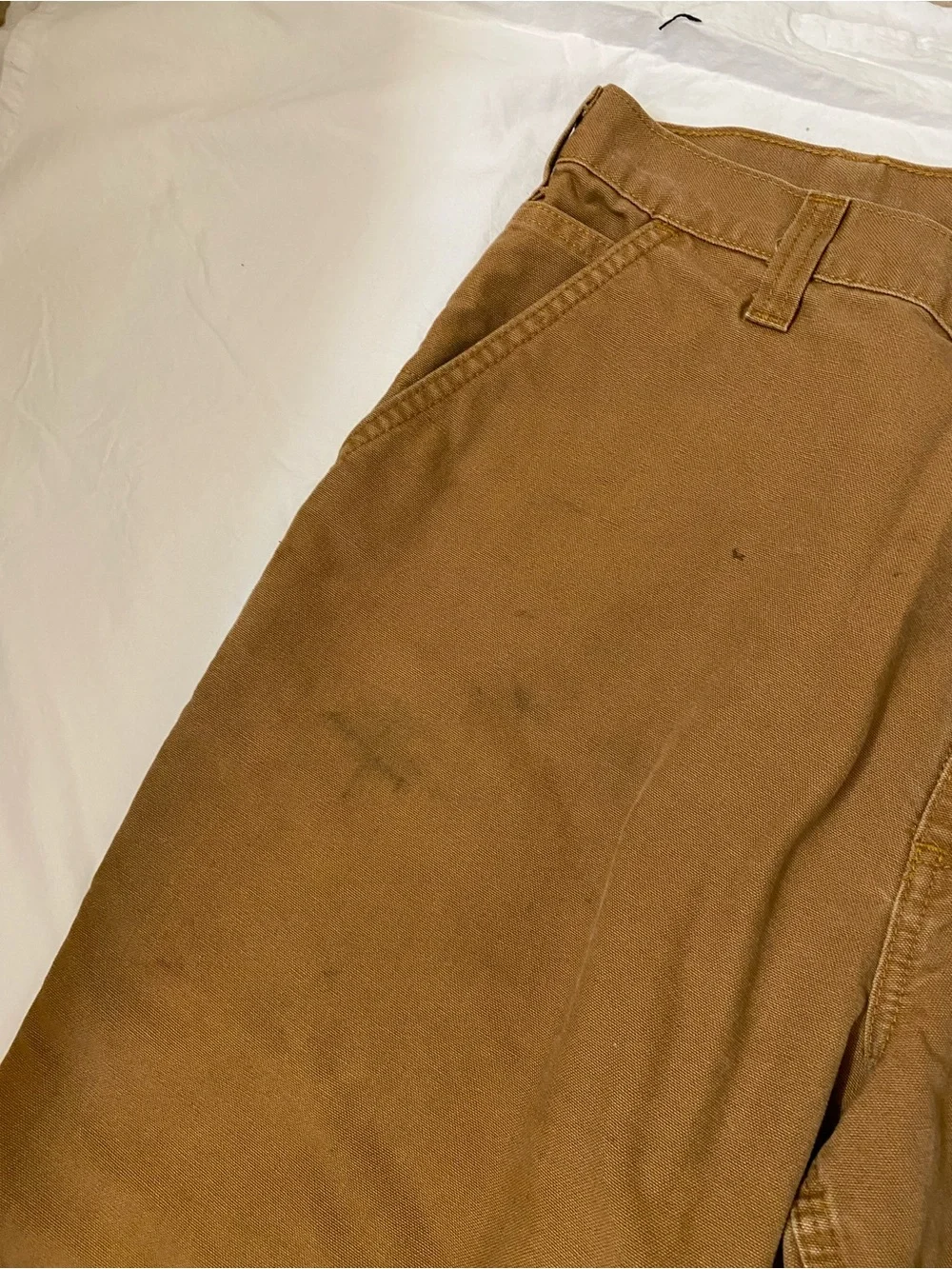 2 vintage Carhartt pants, fair condition Size 36 by 30 Some Stains and Flaws